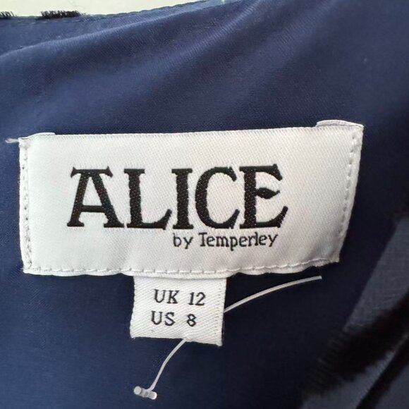 Alice by Temperley V-neck Blue Jumpsuit, Sz 8 - Picture 3 of 5